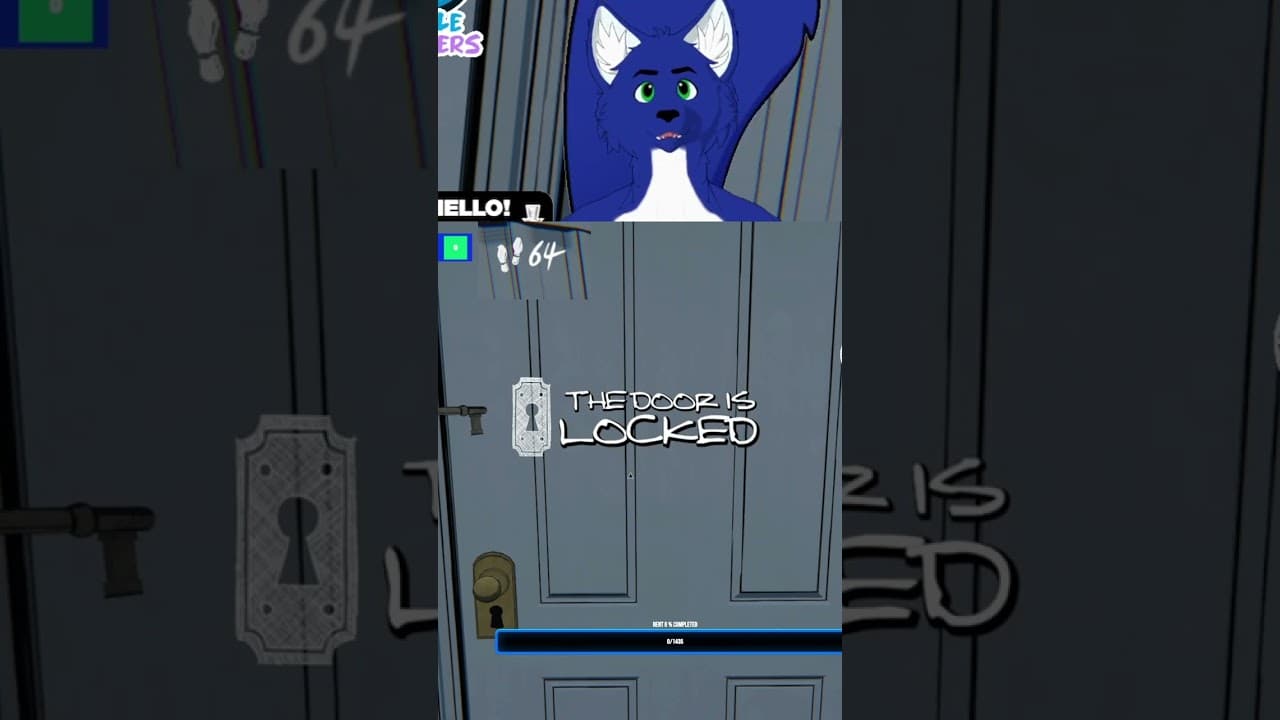 A blue dog gets excited for a special door #furry #vtuber #twitch #furries